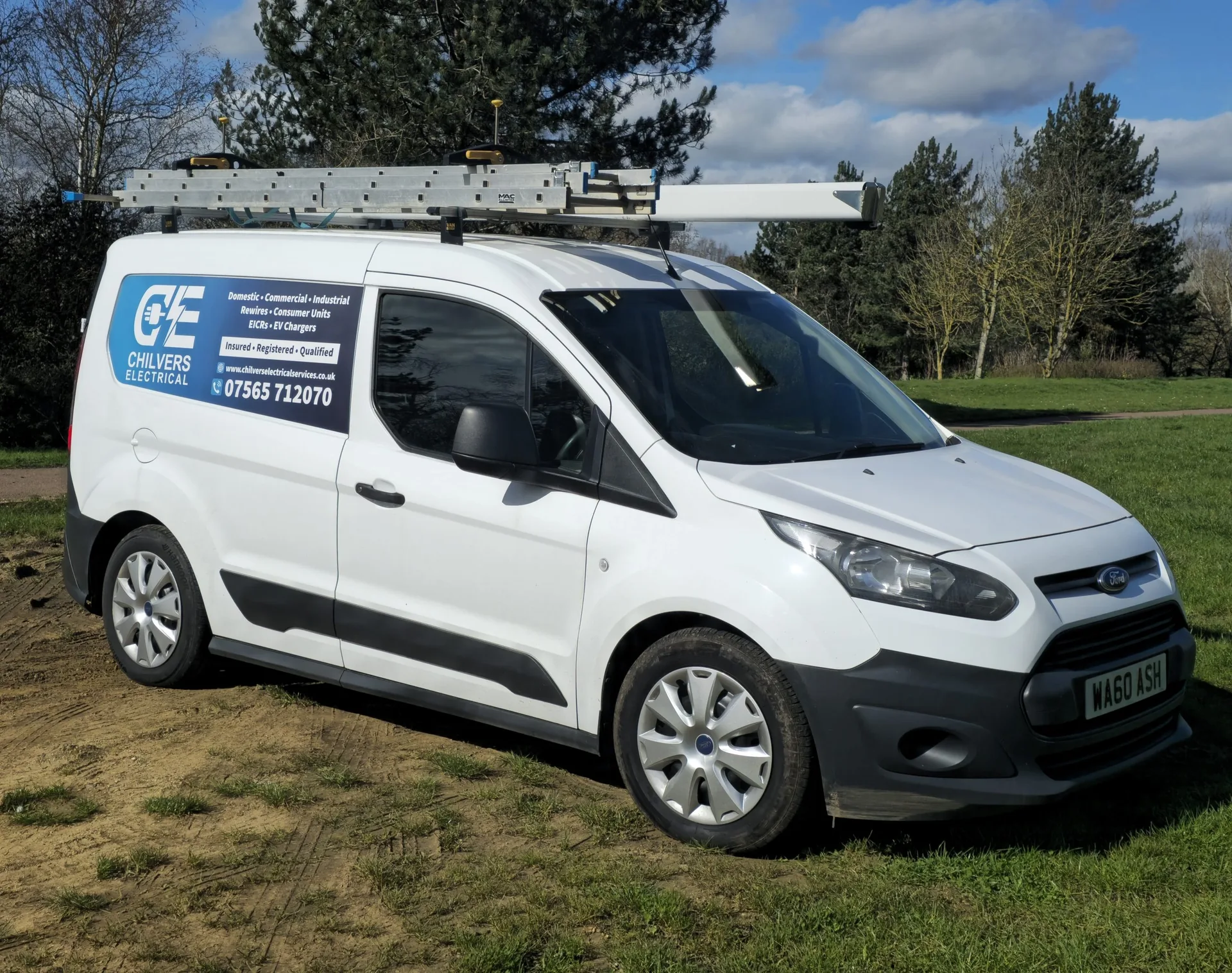 Chilvers Electrical service van in Milton Keynes