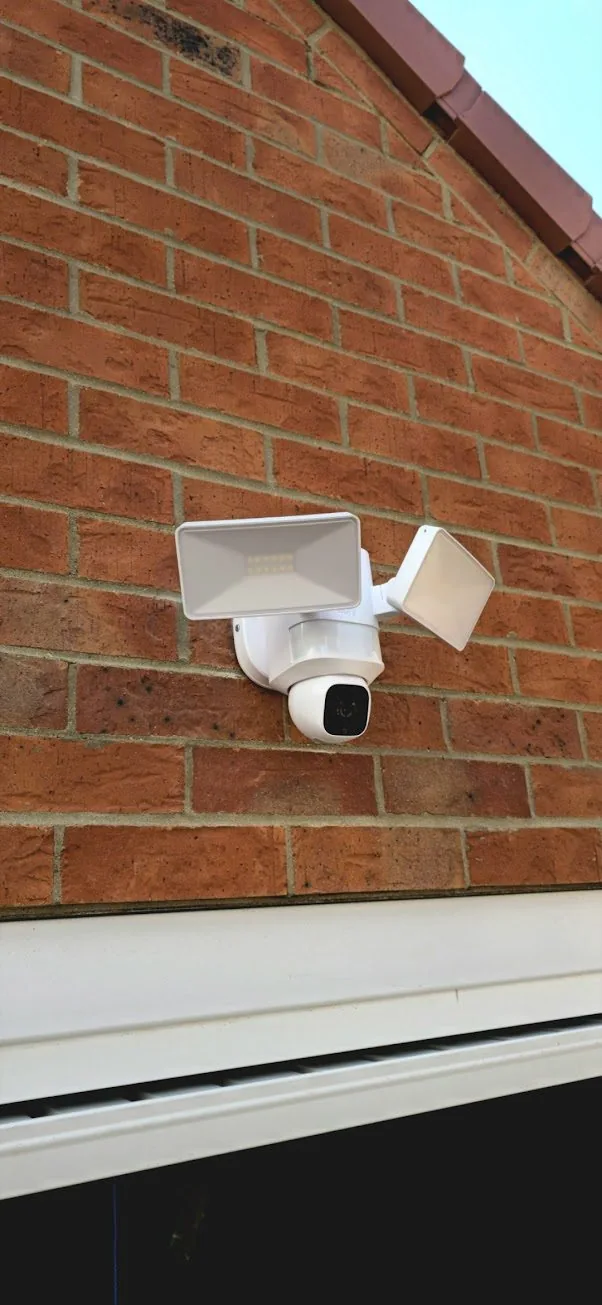 Eufy security camera and floodlight installation