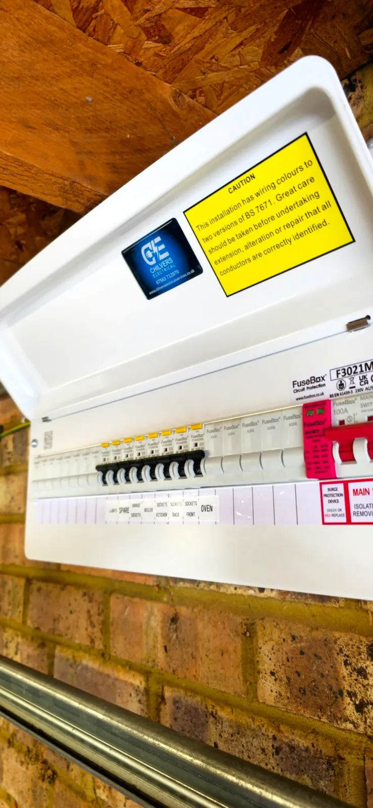 FuseBox consumer unit with RCBO and surge protection