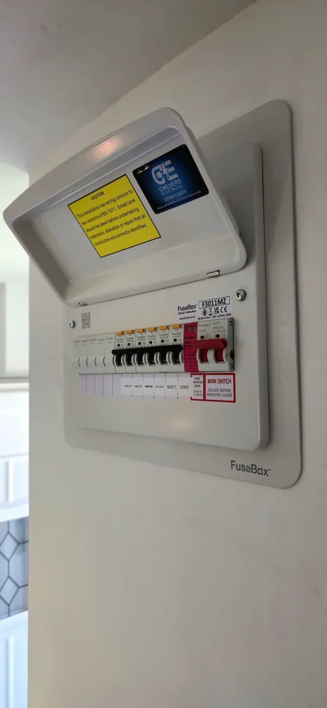 FuseBox consumer unit upgrade with RCBO and surge protection by Chilvers Electrical