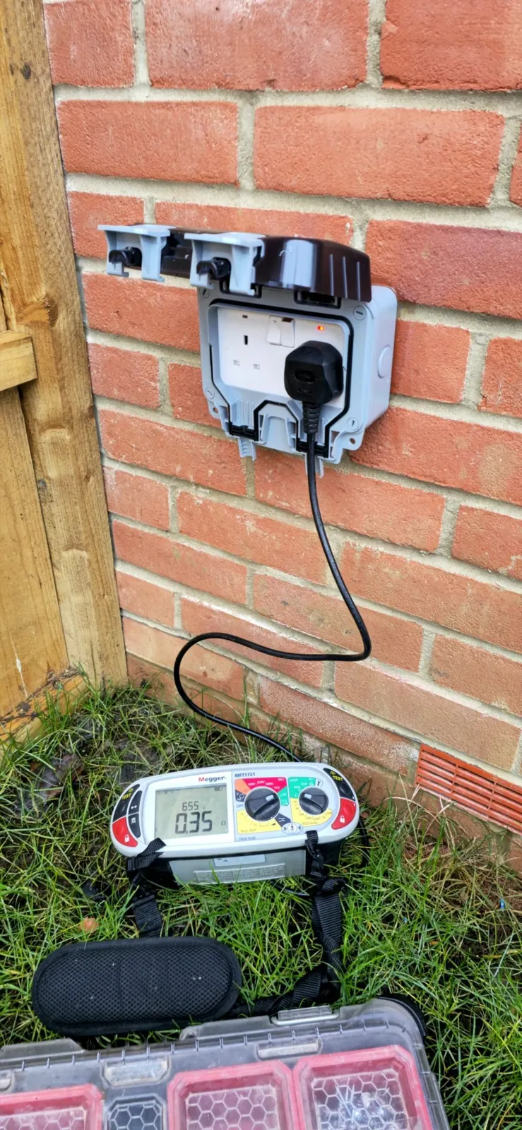 Outdoor electrical socket testing in Milton Keynes