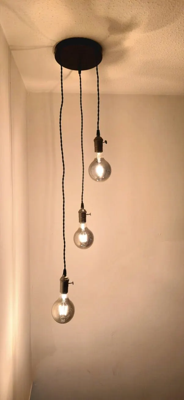 Three pendant light installation in Milton Keynes by Chilvers Electrical