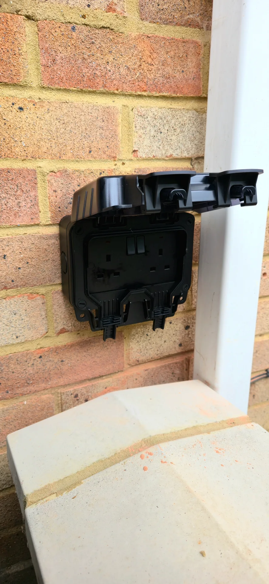 Weatherproof outdoor double socket installation by Chilvers Electrical